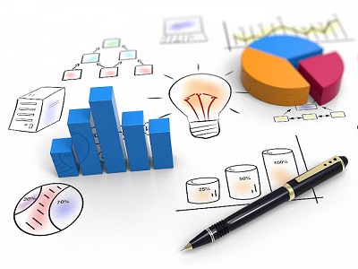 Business charts and graphs as concept